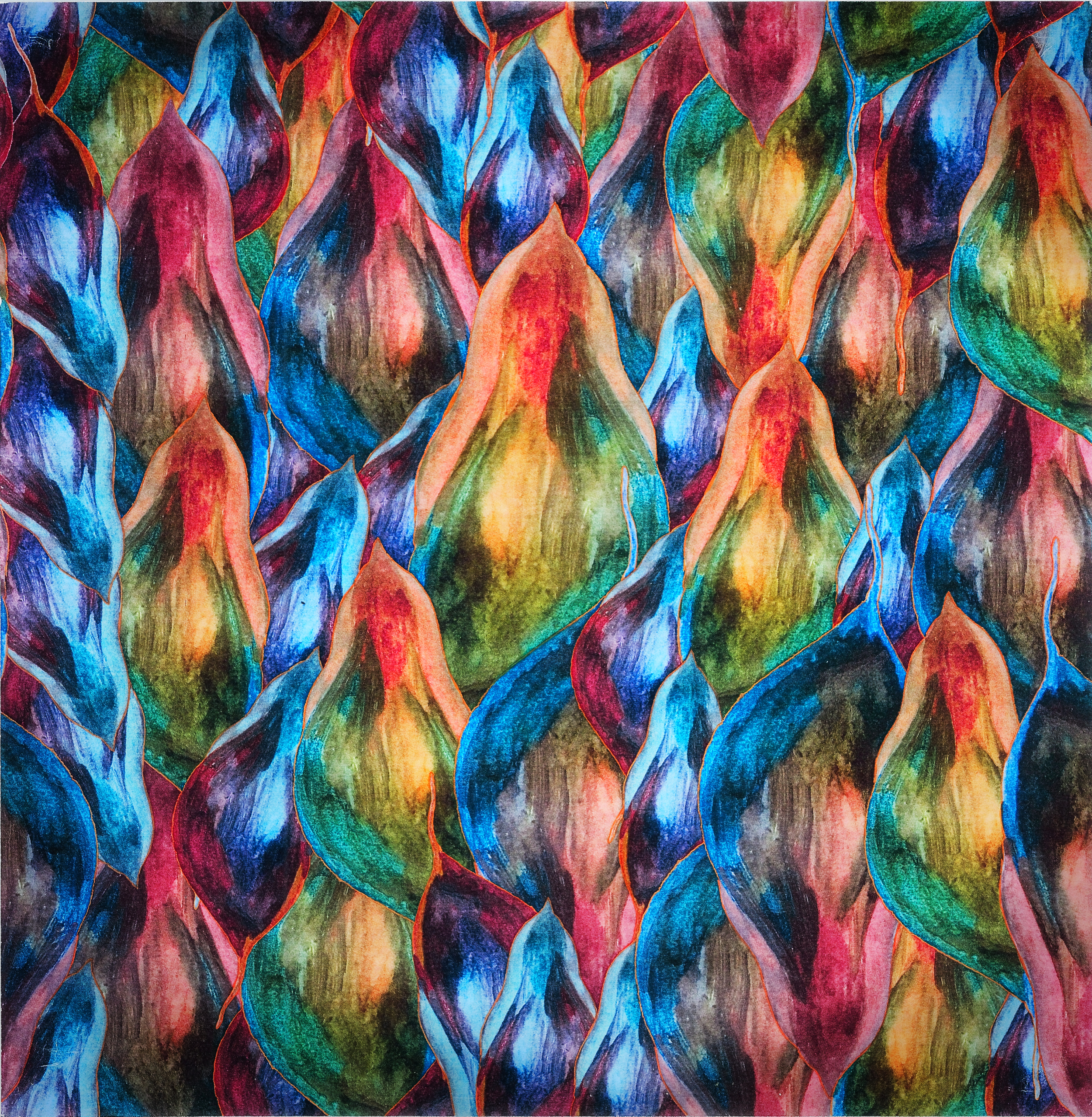 feuilles peintes saturation version web